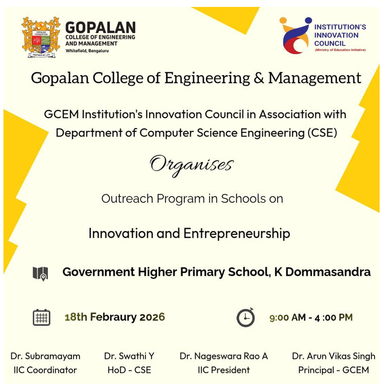 Innovation and Entrepreneurship Outreach programs in schools